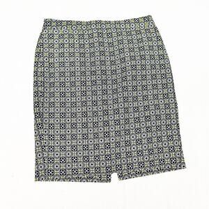 J. Crew The Pencil Skirt Patterned Straight Back Slit Size 4